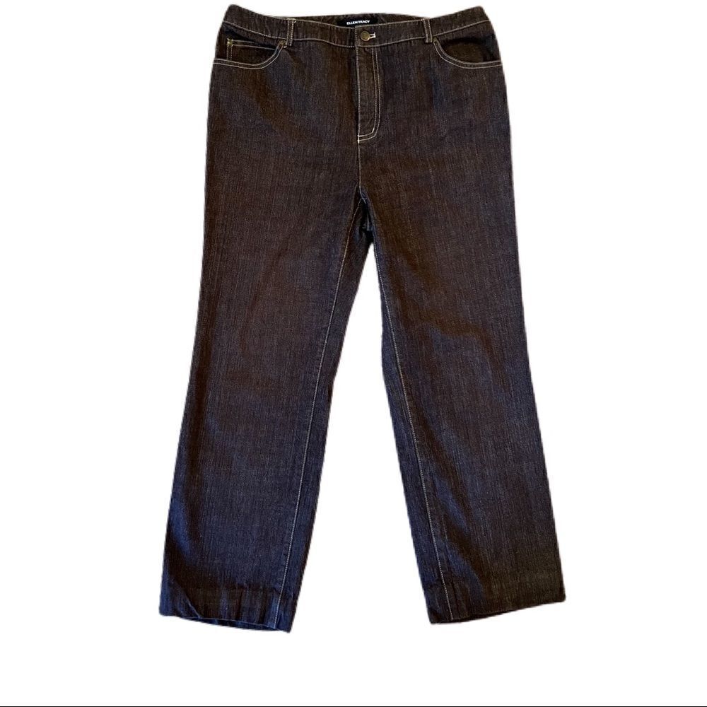 Ellen Tracy Jeans. Mid Rise. Gray/Blue Color. Size 12. Great Condition!
